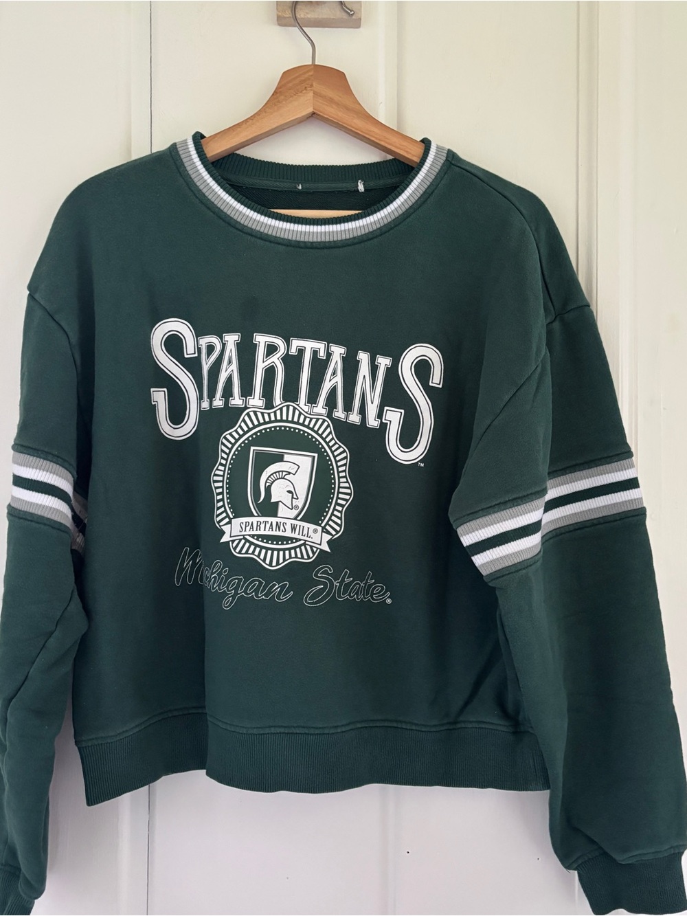 Michigan State Spartans Dark Green Crewneck Sweatshirt